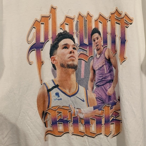 Comfort Colors Devin Booker Phoenix Suns Playoff Book Screen Print Tee size XL - Picture 2 of 9